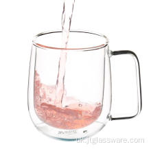 Середній скляний посуд з подвійною стінкою для чаю
